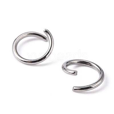 Tarnish Resistant 304 Stainless Steel Open Jump Rings STAS-R049-8x1mm-1