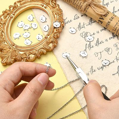 304 Stainless Steel Charms STAS-CJC0008-10P-03-1