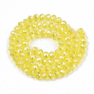 Electroplate Glass Beads Strands EGLA-A034-T1mm-B21-1