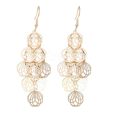 Brass Dangle Earrings EJEW-B157-02C-G-1