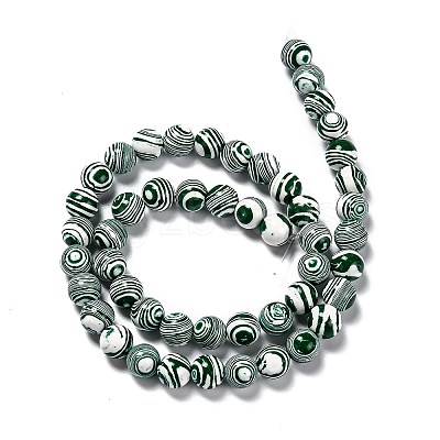 Synthetic Malachite Beads Strands G-A186-A-04-1