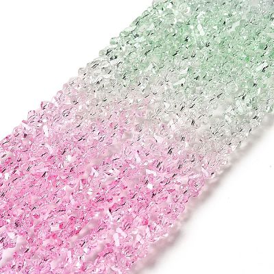 Transparent Glass Bead Strands GLAA-H023-02D-1