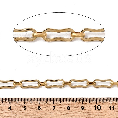 304 Stainless Steel Rectangle Link Chains CHS-Z007-15G-1