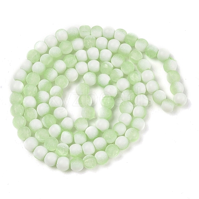 Frosted Crackle Glass Beads X1-GLAA-U001-6mm-M09-1