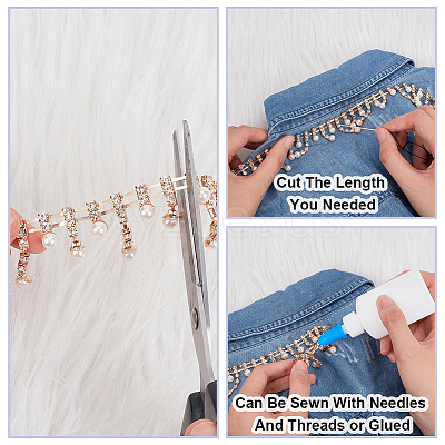 2 Yards 2 Colors Rhinestone Cup Chains CH-WR0001-02-1