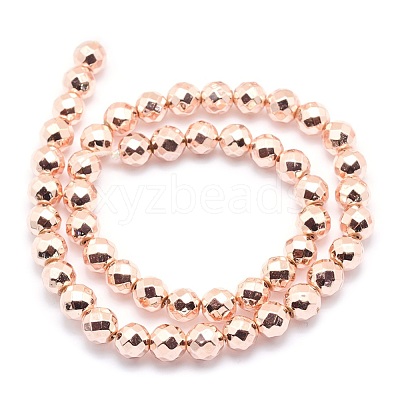 Electroplate Non-magnetic Synthetic Hematite Beads Strands G-L485-03A-LRG-1