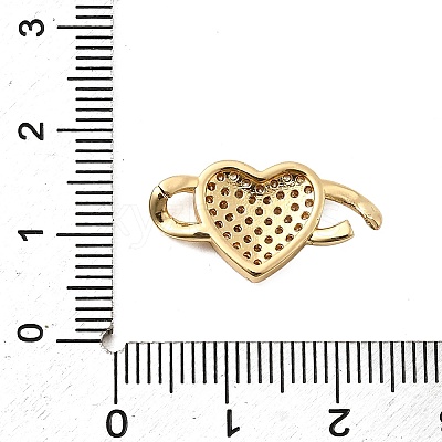 Brass Micro Pave Clear Cubic Zirconia Connector Charms KK-A266-09B-G-1
