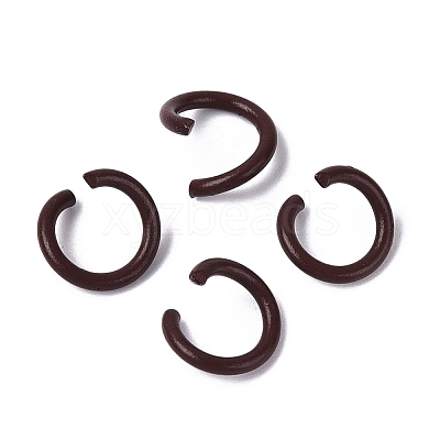 Spray Painted Iron Open Jump Rings IFIN-T017-04B-02-1
