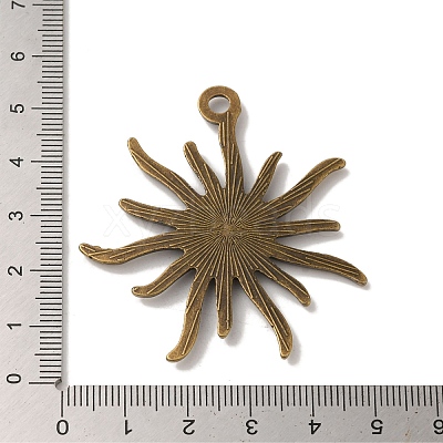 Tibetan Alloy Flower Pendant Cabochon Bezel Settings PALLOY-A13079-AB-NR-1