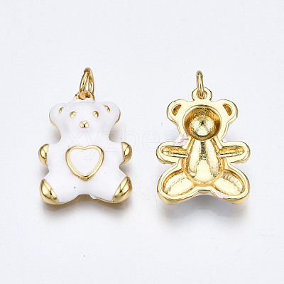 Brass Enamel Pendants KK-Q252-017F-NF-1