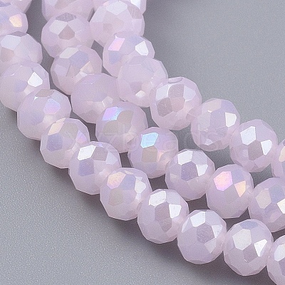 Electroplate Glass Beads Strands EGLA-A034-P1mm-B12-1
