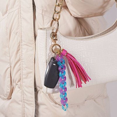 Chain Link Wristlet Keychain HJEW-SW00014-04-1