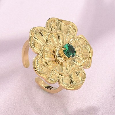 304 Stainless Steel Cuff Rings for Women RJEW-D302-03G-13-1