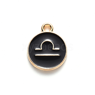 Alloy Enamel Pendants X-ENAM-S124-01A-08K-1