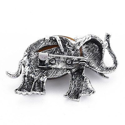 Elephant Alloy Brooch PALLOY-N166-001-B01-RS-1