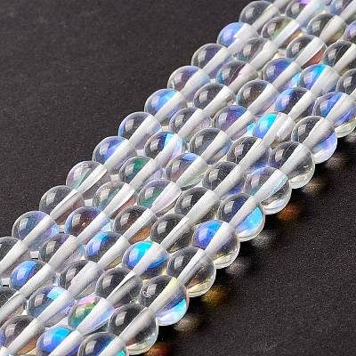 Synthetic Moonstone Beads Strands G-E573-02B-14-1