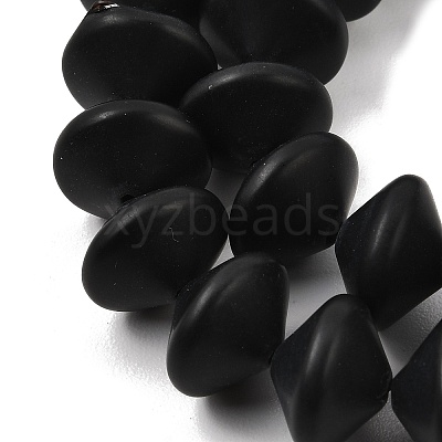 Frosted & Baking Paint Transparent Glass Beads Strands GL-CBA2ED2-03C-1