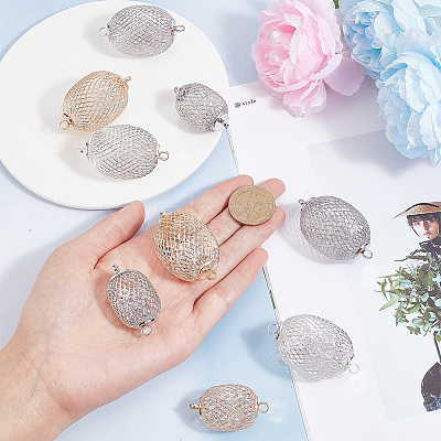 12Pcs 6 Styles Lantern Iron Connector Charms IFIN-PH0009-76-1
