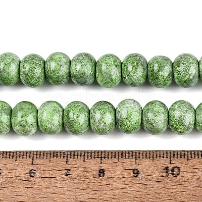 Opaque Baking Paint Glass Beads Strands GLAA-Q110-03A-11-1