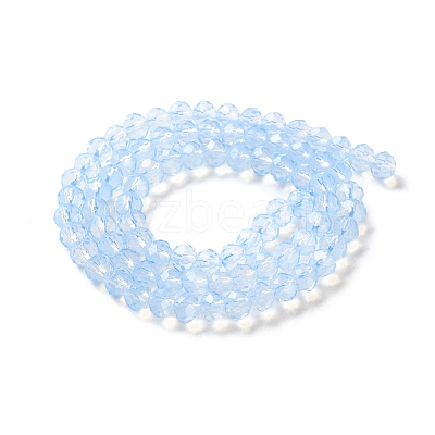 Baking Paint Transparent Glass Beads Strands DGLA-A034-J6MM-D01-1