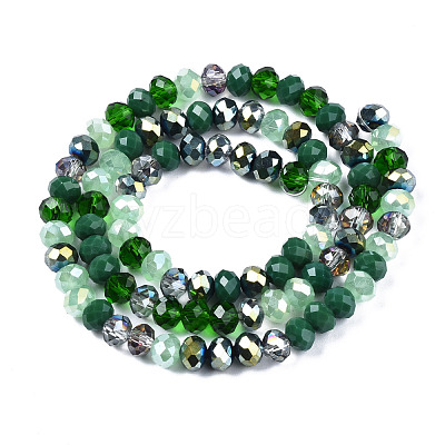 Electroplate Glass Beads Strands EGLA-N002-12D-1