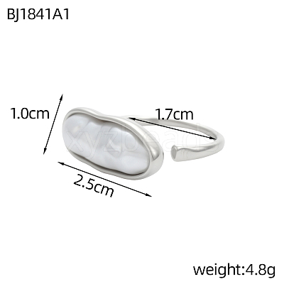 Anti-Tarnish 304 Stainless Steel Cuff Rings RJEW-OY001-07P-1