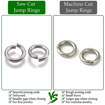 925 Sterling Silver Saw Cut Open Jump Rings STER-F036-02S-1x7mm-1
