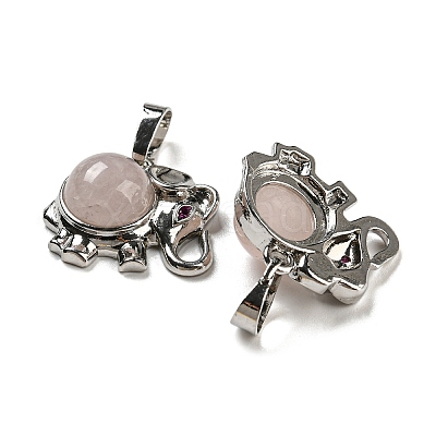 Natural Rose Quartz Pendants G-P517-04P-02-1