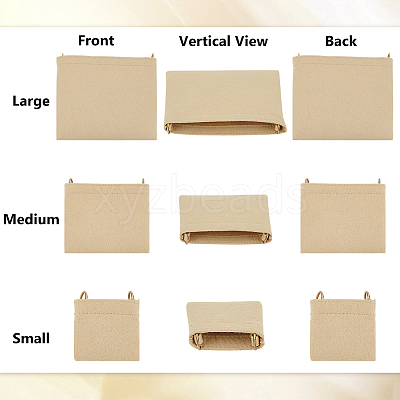 3Pcs 3 Sizes Felt Bag Organizer Inserts FIND-WH0172-16C-1
