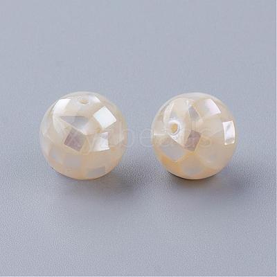 Natural White Shell Beads SSHEL-Q298-16mm-08-1