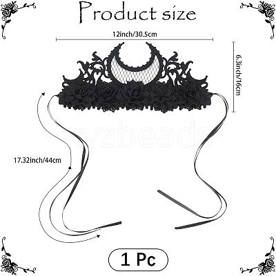 Felt Cloth and Alloy Headwear Crown OHAR-WH20020-01B-1