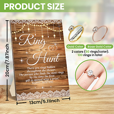 100Pcs Adjustable Alloy Rhinestone Finger Rings RJEW-CL0001-03A-1