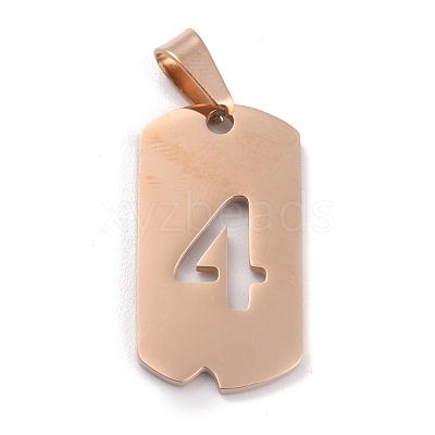 Ion Plating(IP) 304 Stainless Steel Pendants STAS-O127-C04-1