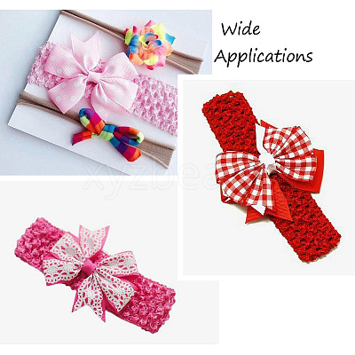 2 Rolls 2 Sizes Polyester Elastic Ribbon EW-TA0001-02H-1