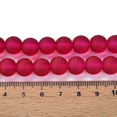 Baking Paint Transparent Glass Bead Strands GLAA-S031-10mm-39-1