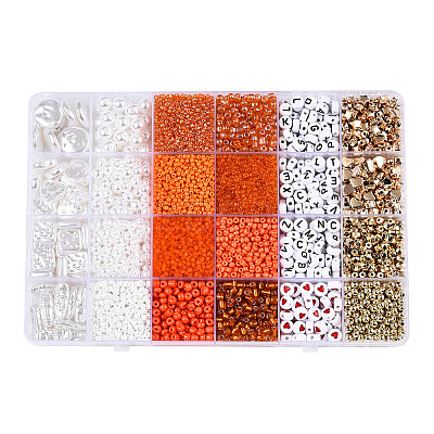 DIY 24 Style Acrylic & ABS Beads Jewelry Making Finding Kit DIY-NB0012-02G-1