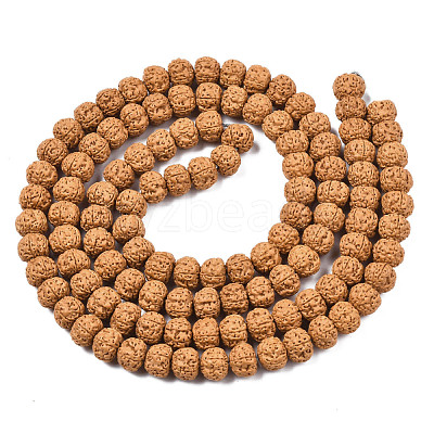 Undyed Natural Rudraksha Beads WOOD-Q047-01B-01-1