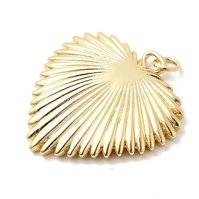 Heart Charms Brass Pendants KK-H529-62A-G-1