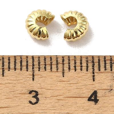 Brass Crimp Beads Covers X-FIND-Z039-13B-G-1