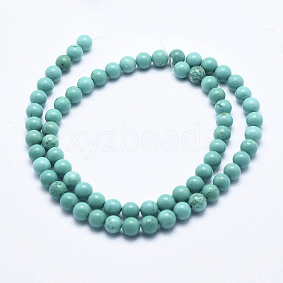 Natural Magnesite Beads Strands G-K244-02-8mm-02-1