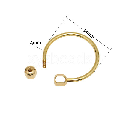 Brass Screw Carabiner Lock Charms LS-KK-ZX025-67C-1