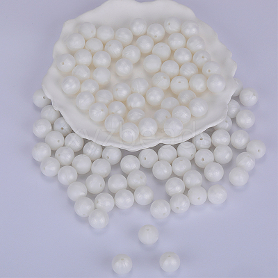 Round Silicone Focal Beads SI-JX0046A-41-1