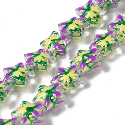 Transparent Glass Beads Strands LAMP-K037-15B-1