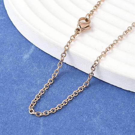 304 Stainless Steel Cable Chain Necklace Making STAS-P045-01RG-1