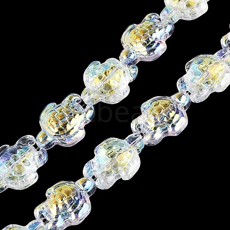 Electroplate Transparent Glass Beads Strands EGLA-N055-04A-11-1