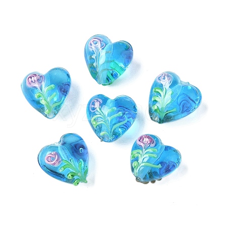 Handmade Transparent Lampwork Beads BLOW-D300-07I-1