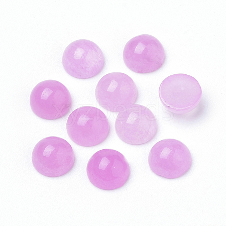 Natural White Jade Cabochons G-R416-6mm-04-1