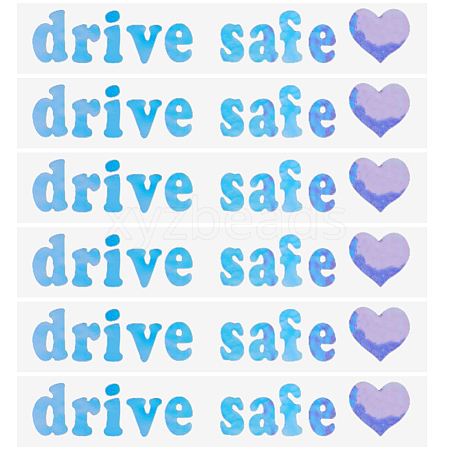 Laser PVC Drive Safe Self Adhesive Car Stickers STIC-WH0013-09B-1