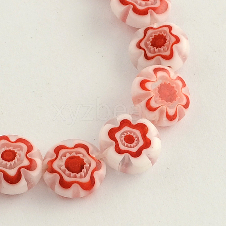 Handmade Millefiori Glass Bead Strands LK-R006-15H-1