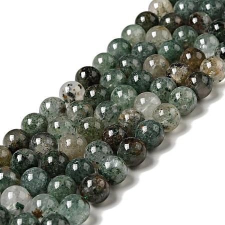 Natural Lodolite Quartz Beads Strands G-K285-40D-1